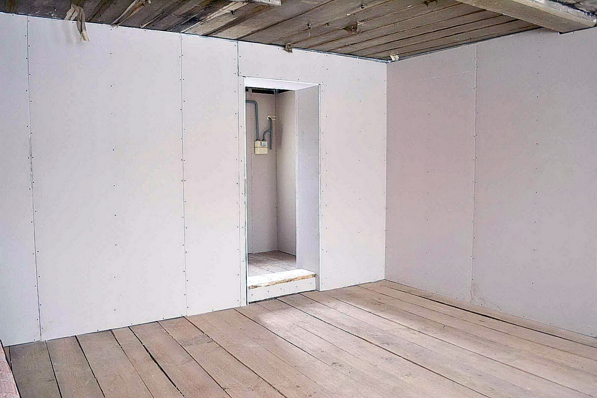 Отделка дома из бруса внутри гипсокартоном: облицовка стен изнутри