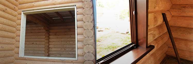 установить окна в деревянном доме из бруса